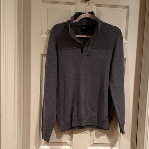 Hugo Boss Men's Dark Gray Zip-Up Sweater